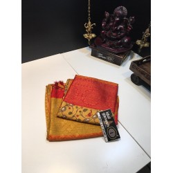 IG1019 Beautiful soft silk Kubera pattu