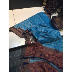 IG1020 Beautiful soft silk Kubera pattu