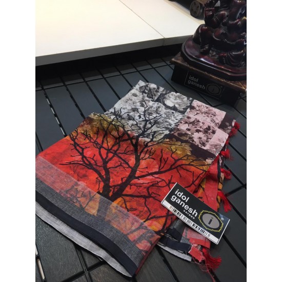 IG1087 Pure handloom Lenin/Lenin sarees