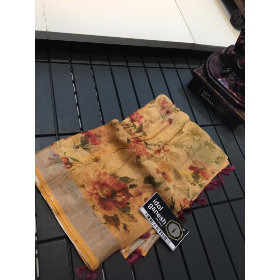 IG1093 Pure handloom Lenin/Lenin sarees