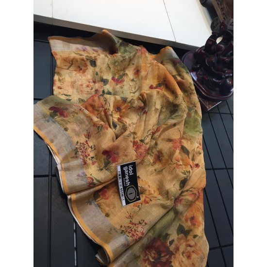 IG1093 Pure handloom Lenin/Lenin sarees