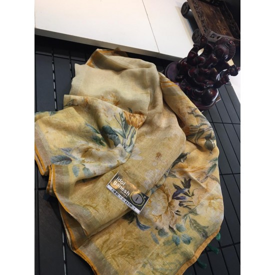 IG1094 Pure handloom Lenin/Lenin sarees