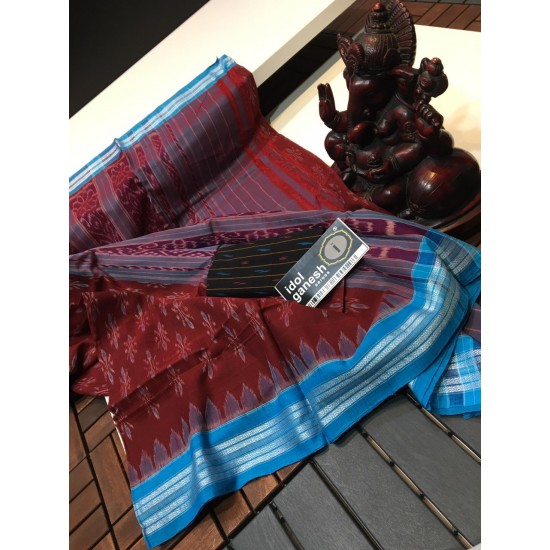 IG1155 Pure handloom khadi cotton ikkat weaving