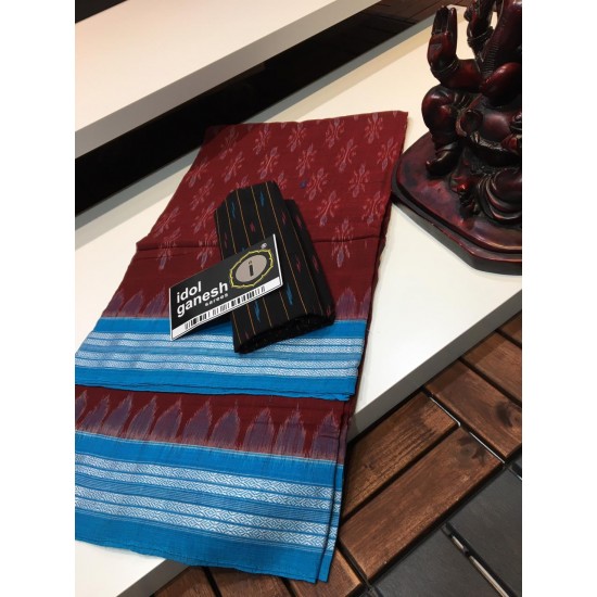 IG1155 Pure handloom khadi cotton ikkat weaving