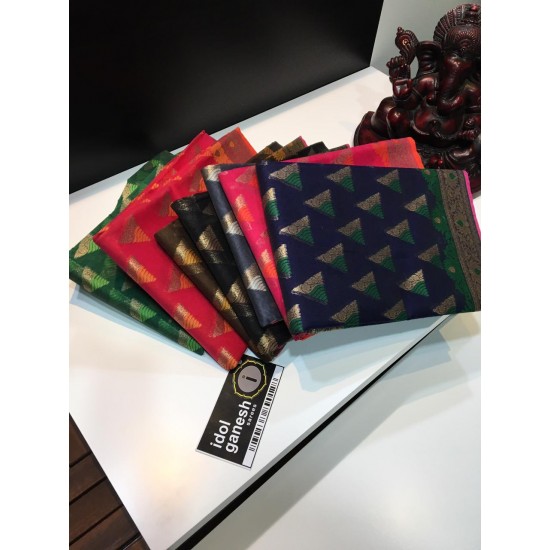 IG1300 Lite Weight pure kora sarees