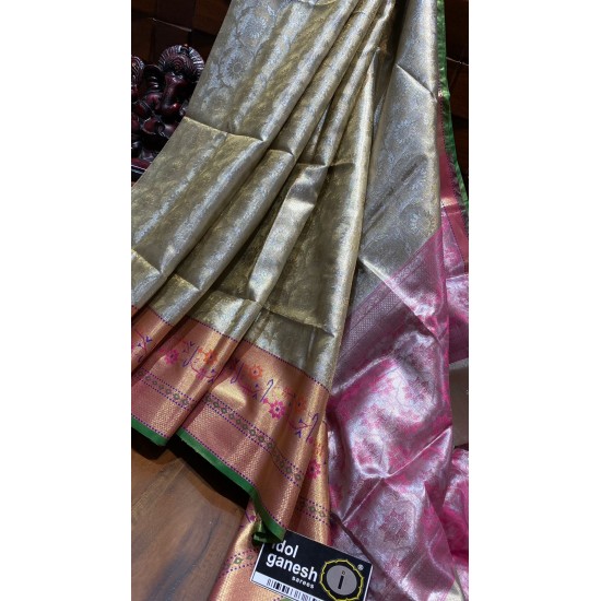 IG1329 Pure tissue paithani pattu