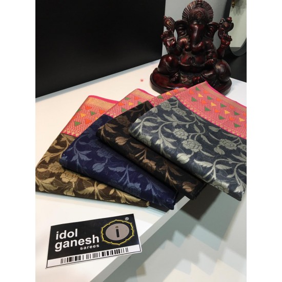 IG1358 Pure kora jale weaving sarees