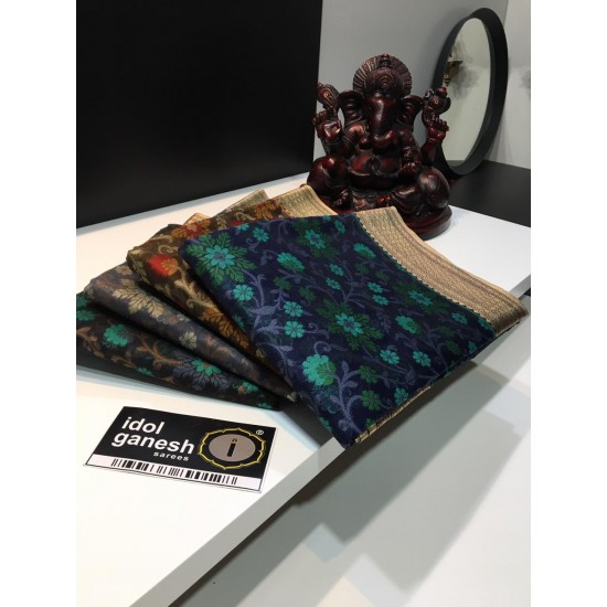 IG1359 Pure kora jale Meena weaving sarees