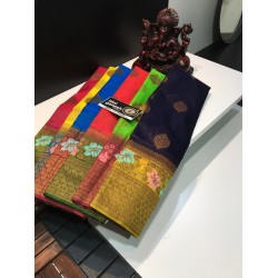 IG1364 Lite weight kora antic weaving sarees