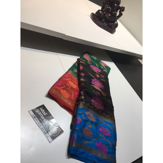 IG1406 Pure handloom crape/georgette 