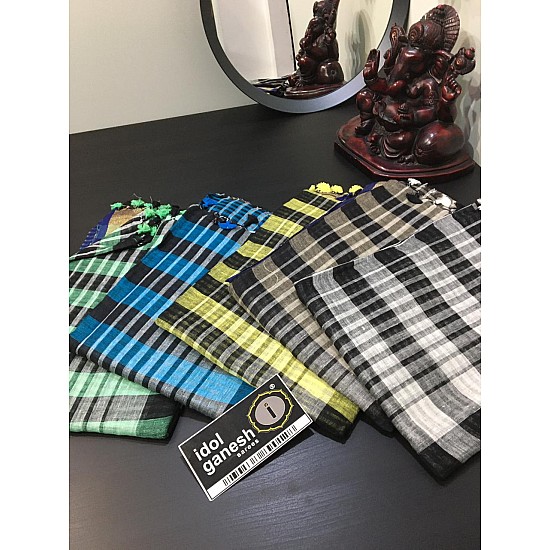 IG1433 Pure Handloom Lenin/Lenin sarees 