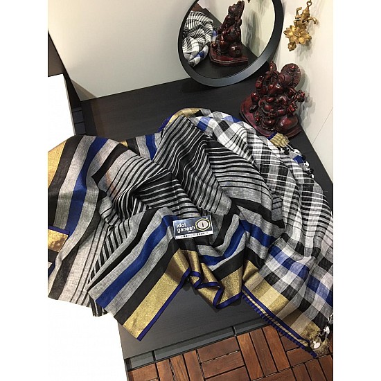 IG1433 Pure Handloom Lenin/Lenin sarees 