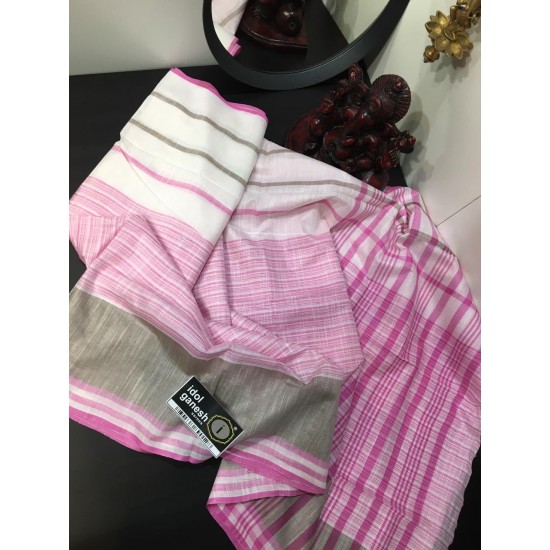 IG1443 Lite weight Lenin sarees 