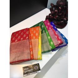 IG1450 Lite weight Kanchi weaving kora sarees 