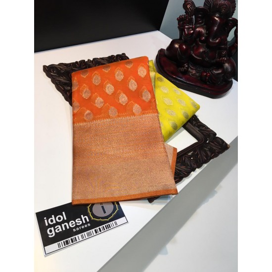 IG1450 Lite weight Kanchi weaving kora sarees 