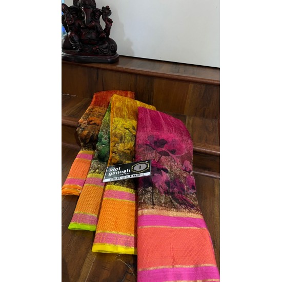 IG170 Lite weight jute net kanchi border sarees