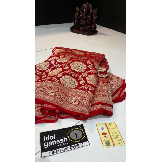 IG1767 Pure Handlooms kaddi georgette sarees