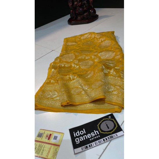 IG1767 Pure Handlooms kaddi georgette sarees