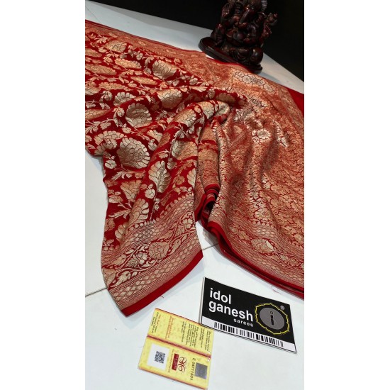 IG1767 Pure Handlooms kaddi georgette sarees