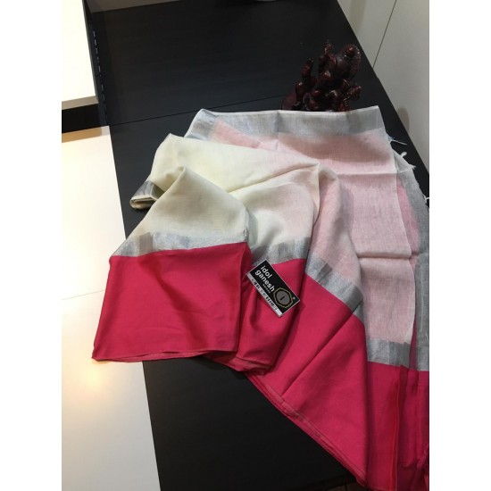 IG1797 Pure hand loom Lenin/Lenin sarees