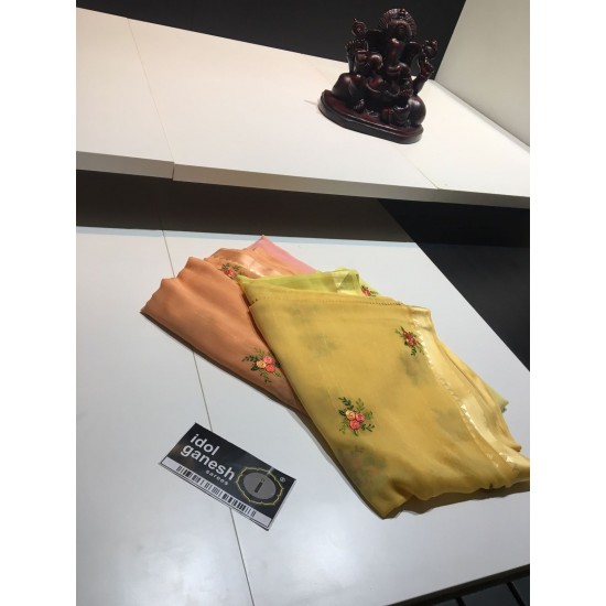 IG2055 Lite weight pure chiffon georgette sarees 