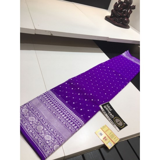 IG2356 Pure Handloom kaddi Georgette