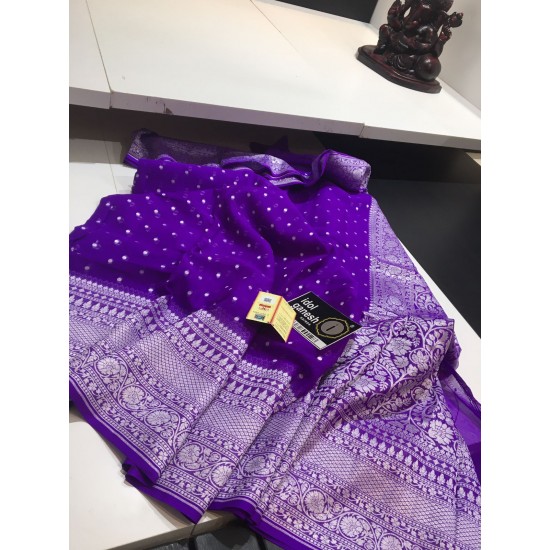 IG2356 Pure Handloom kaddi Georgette