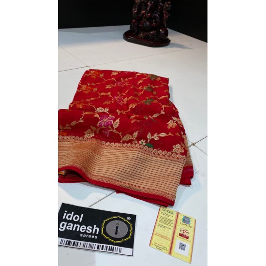 IG2357 Pure Handloom kaddi Georgette