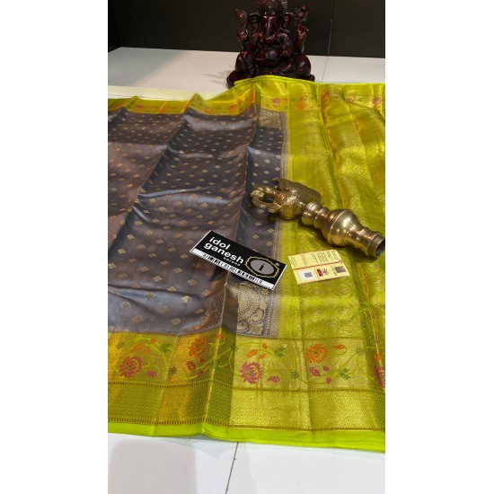 IG2422 Pure handloom soft dupion pattu
