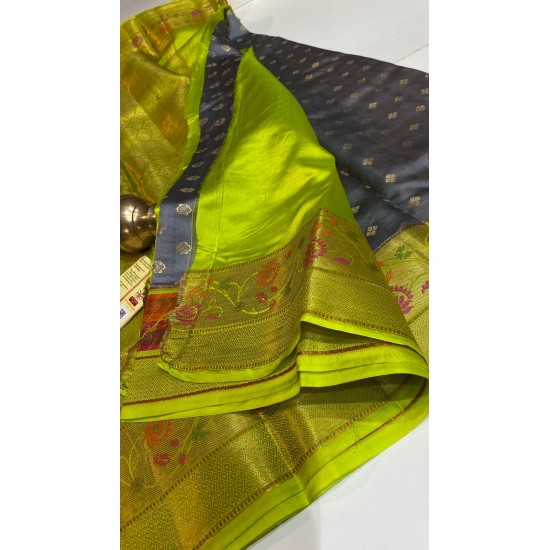 IG2422 Pure handloom soft dupion pattu