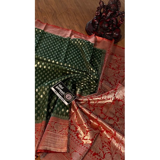 IG2727 Lite weight soft mutka silk pattu 