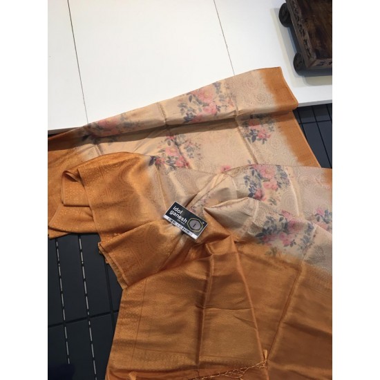 IG282  soft silk weaving sarees with  digital prints 