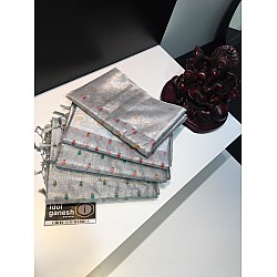 IG285  kanchi tissue weeving sarees with embroidery