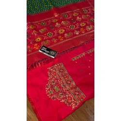 IG2881 Lite weight pure soft munga silk pattu 