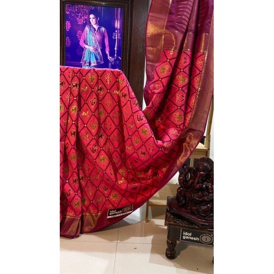 IG2882 Lite weight pure soft munga silk pattu IG2882 Lite weight pure soft munga silk pattu