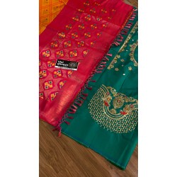 IG2883 Lite weight pure soft munga silk pattu 