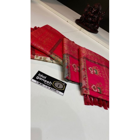 IG3053 Lite weight pure soft munga silk pattu