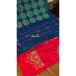 IG3162 Lite weight pure soft munga silk pattu 