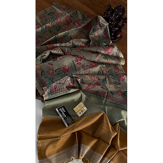 IG3188 Pure handloom desi tussar 