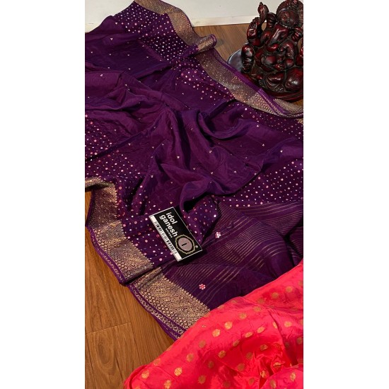 IG3196 Pure munga silk pattu