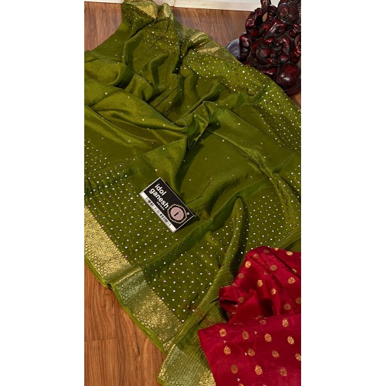 IG3196 Pure munga silk pattu