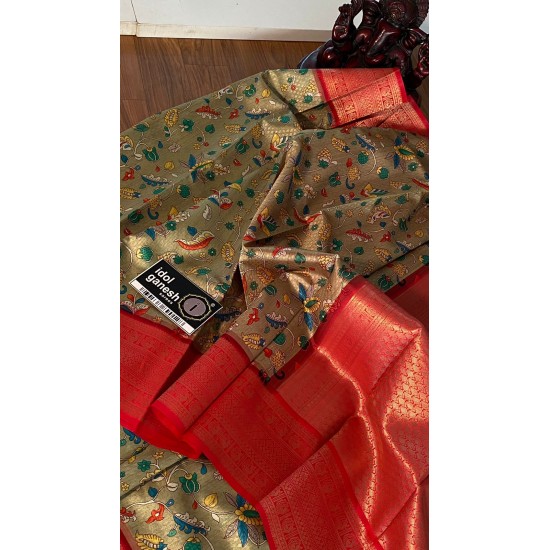 IG3209 Lite weight kanjivaram silk pattu