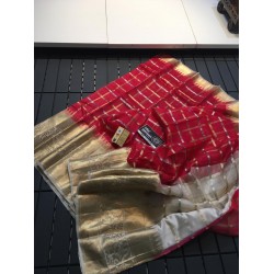 IG322 Pure kora hand loom sarees