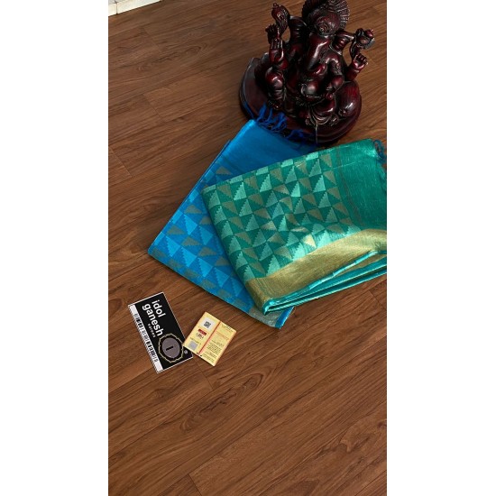 IG3236 pure Handloom silk lenine pattu 