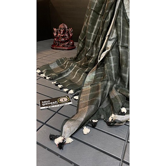 IG3297 Pure handloom lenin/Lenin duppatta