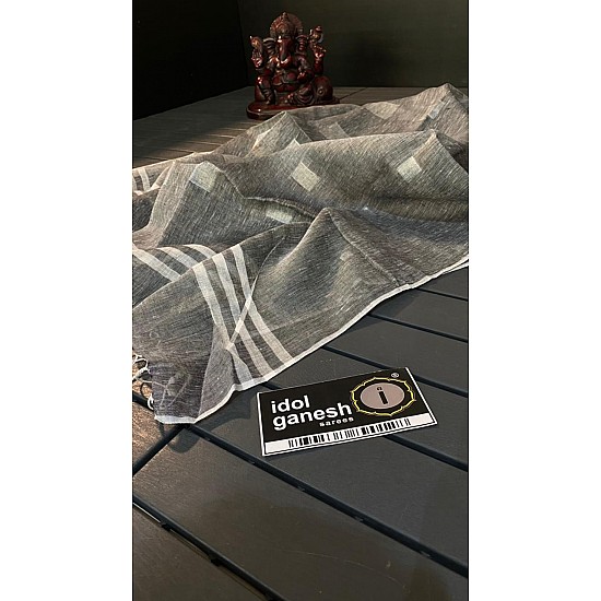 IG3298 Pure handloom lenin/Lenin duppatta 1,075/-