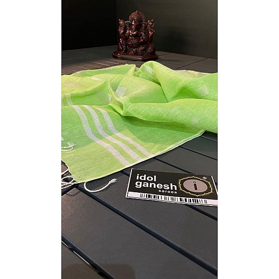 IG3298 Pure handloom lenin/Lenin duppatta 1,075/-