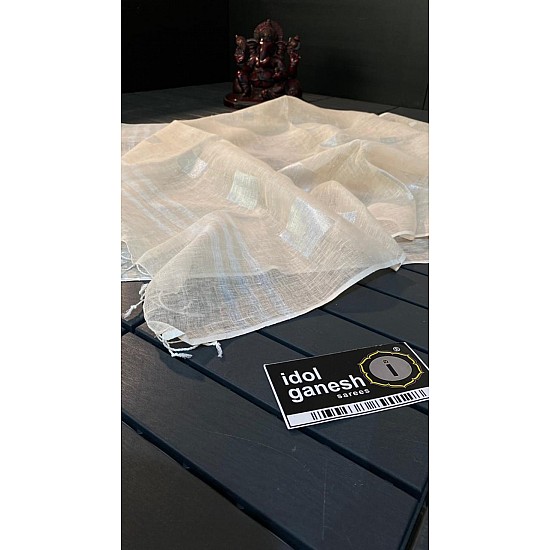 IG3298 Pure handloom lenin/Lenin duppatta 1,075/-