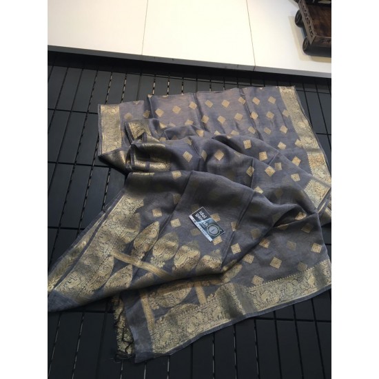 IG330 Pure handloom silk lenin pattu