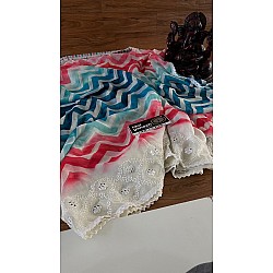 IG3663 Pure chiffon-printed sarees